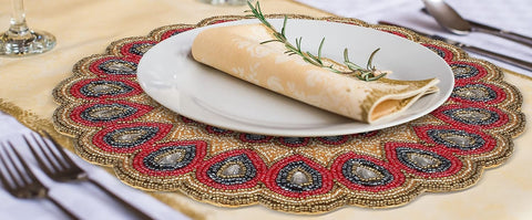 round placemats beaded round placemats beaded runner table mats table runner beaded placemats round 13 beaded table chargers