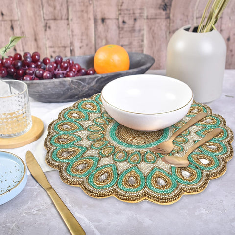 round placemats beaded round placemats beaded runner table mats table runner beaded placemats round 13 beaded table chargers