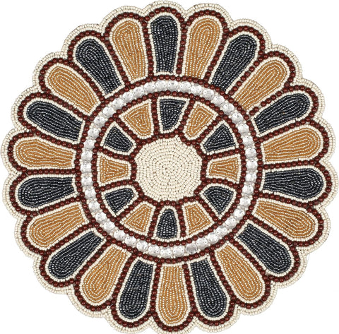 Round placemats,table mats,placemats for round table,table chargers,farmhouse placemats,brown placemats,round table set placemat,13” beaded christmas placemat,beaded chargers,beaded halloween placemat,beaded placemats 13 inches