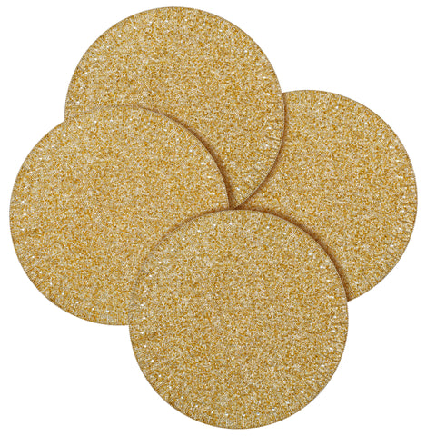 Round Beaded Placemats 13" Round,Placemats For Dining Table,Beaded Placemats, Beaded Charger Placemats,Holiday & Easter Beaded Placemats,Beaded Glitz Charger-Gold Natural Multi